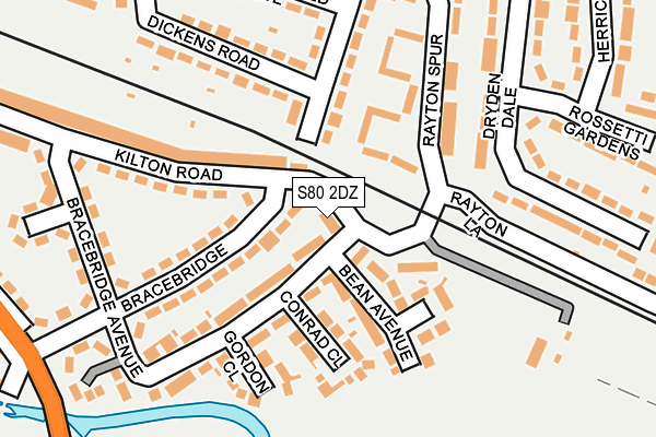 S80 2DZ map - OS OpenMap – Local (Ordnance Survey)