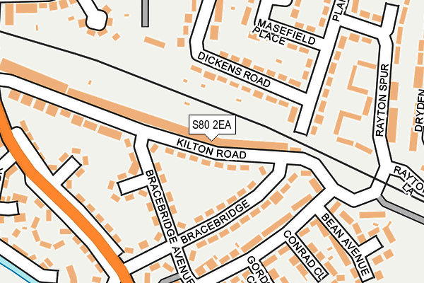 S80 2EA map - OS OpenMap – Local (Ordnance Survey)