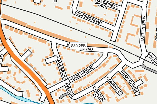 S80 2EB map - OS OpenMap – Local (Ordnance Survey)