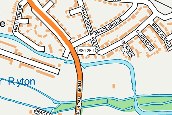 S80 2FJ map - OS OpenMap – Local (Ordnance Survey)