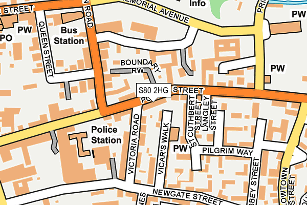 S80 2HG map - OS OpenMap – Local (Ordnance Survey)