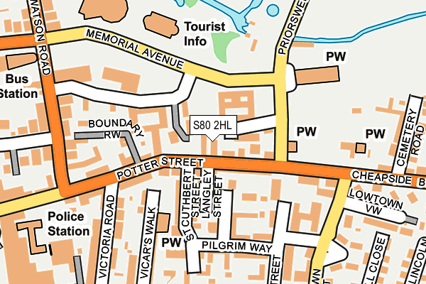 S80 2HL map - OS OpenMap – Local (Ordnance Survey)