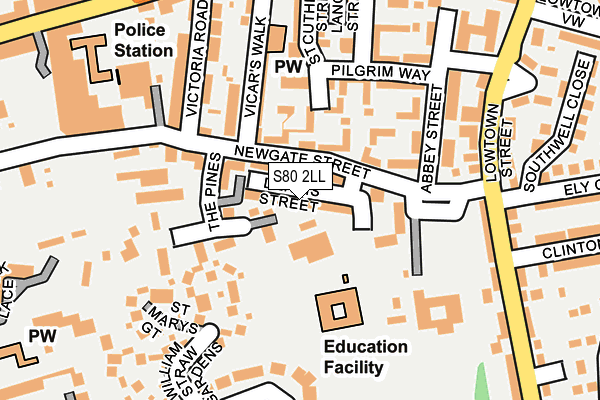 S80 2LL map - OS OpenMap – Local (Ordnance Survey)