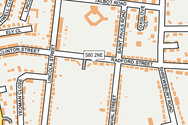 S80 2NE map - OS OpenMap – Local (Ordnance Survey)