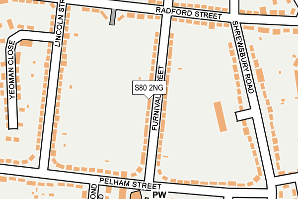 S80 2NG map - OS OpenMap – Local (Ordnance Survey)