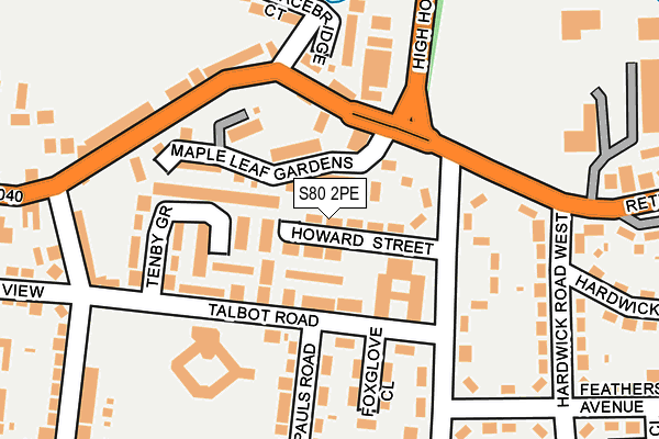 S80 2PE map - OS OpenMap – Local (Ordnance Survey)