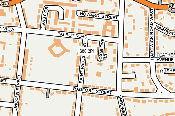 S80 2PH map - OS OpenMap – Local (Ordnance Survey)