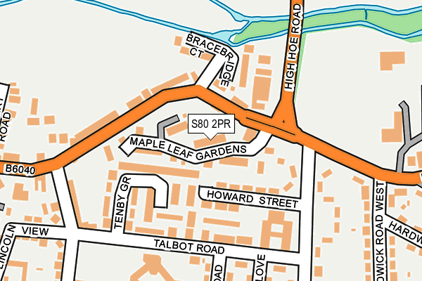 S80 2PR map - OS OpenMap – Local (Ordnance Survey)
