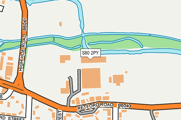 S80 2PY map - OS OpenMap – Local (Ordnance Survey)
