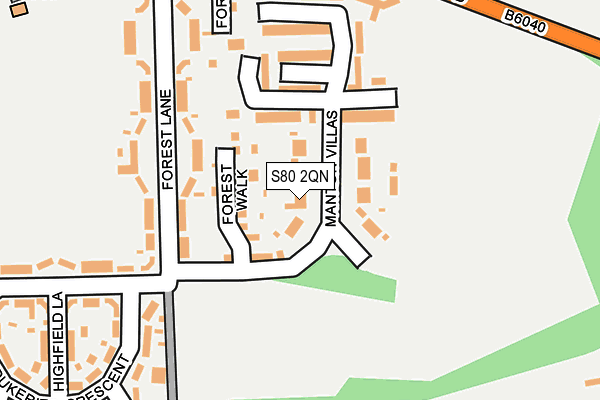 S80 2QN map - OS OpenMap – Local (Ordnance Survey)