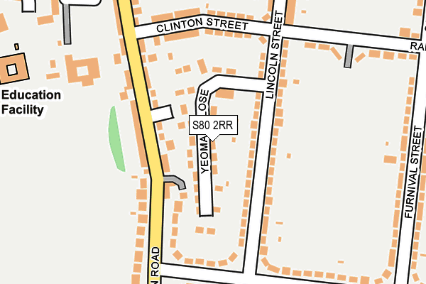S80 2RR map - OS OpenMap – Local (Ordnance Survey)