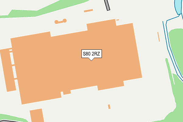 S80 2RZ map - OS OpenMap – Local (Ordnance Survey)
