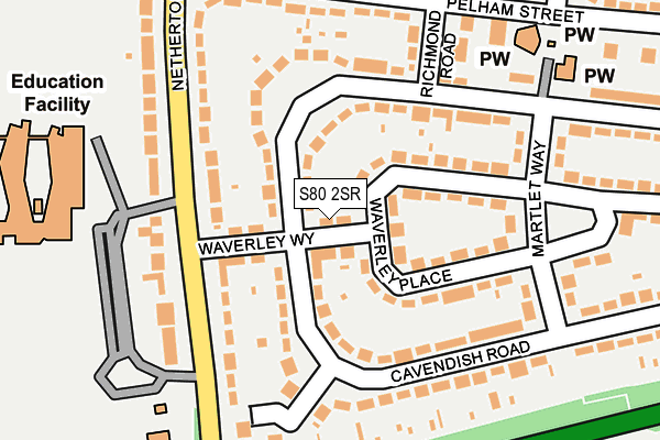 S80 2SR map - OS OpenMap – Local (Ordnance Survey)