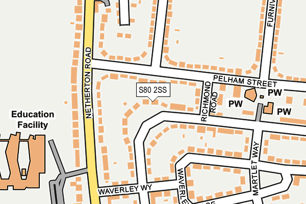 S80 2SS map - OS OpenMap – Local (Ordnance Survey)