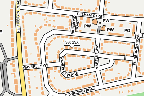 S80 2SX map - OS OpenMap – Local (Ordnance Survey)