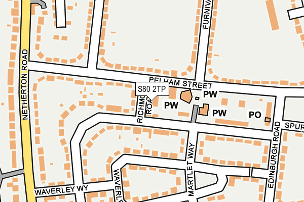 S80 2TP map - OS OpenMap – Local (Ordnance Survey)