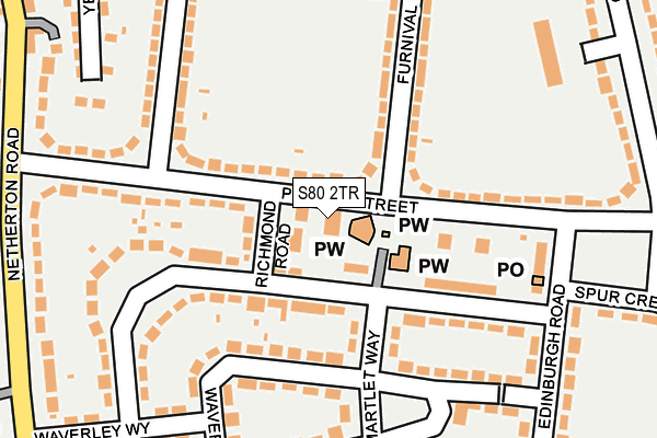 S80 2TR map - OS OpenMap – Local (Ordnance Survey)