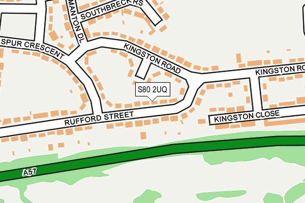 S80 2UQ map - OS OpenMap – Local (Ordnance Survey)