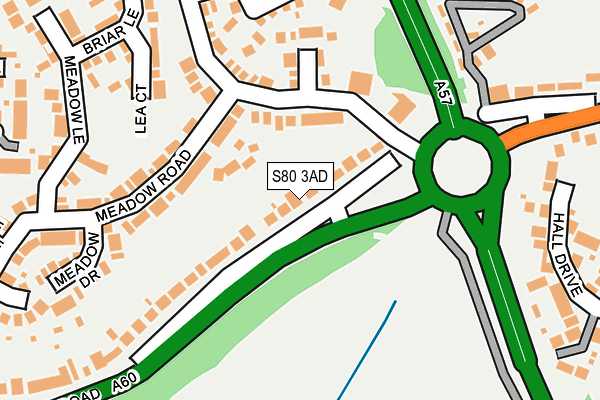 S80 3AD map - OS OpenMap – Local (Ordnance Survey)