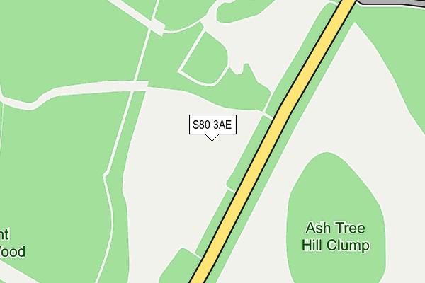 S80 3AE map - OS OpenMap – Local (Ordnance Survey)