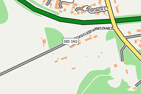 S80 3AG map - OS OpenMap – Local (Ordnance Survey)