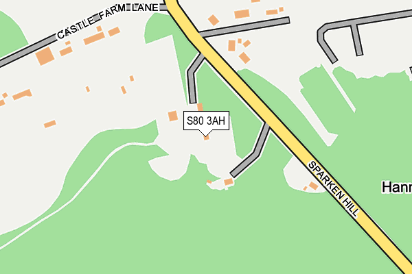 S80 3AH map - OS OpenMap – Local (Ordnance Survey)