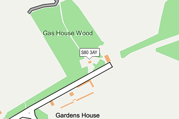 S80 3AY map - OS OpenMap – Local (Ordnance Survey)