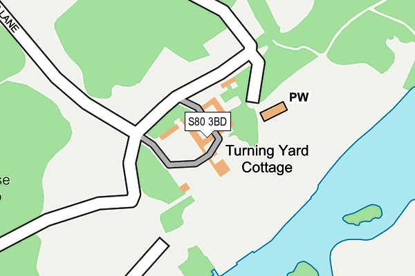 S80 3BD map - OS OpenMap – Local (Ordnance Survey)