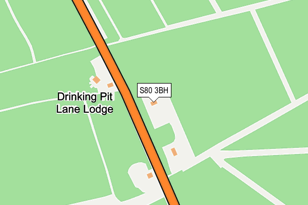 S80 3BH map - OS OpenMap – Local (Ordnance Survey)