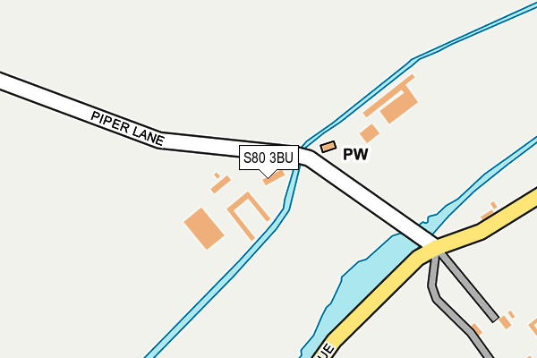 S80 3BU map - OS OpenMap – Local (Ordnance Survey)