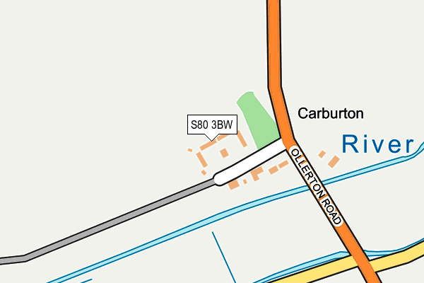 S80 3BW map - OS OpenMap – Local (Ordnance Survey)
