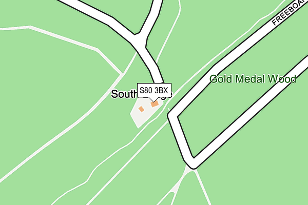 S80 3BX map - OS OpenMap – Local (Ordnance Survey)