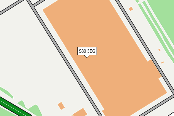 S80 3EG map - OS OpenMap – Local (Ordnance Survey)
