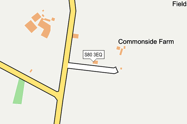 S80 3EQ map - OS OpenMap – Local (Ordnance Survey)