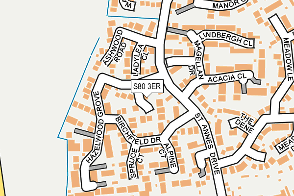 S80 3ER map - OS OpenMap – Local (Ordnance Survey)