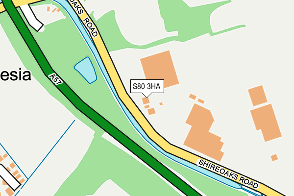 S80 3HA map - OS OpenMap – Local (Ordnance Survey)
