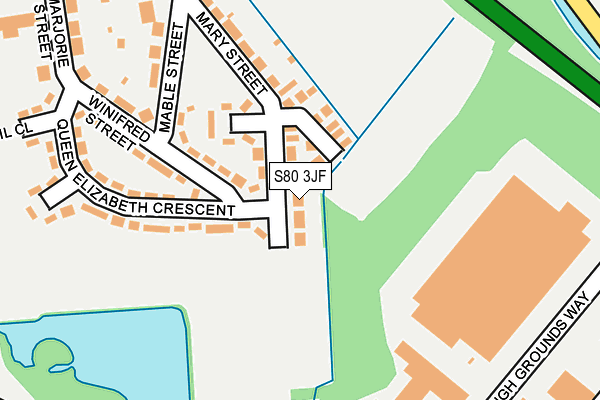 S80 3JF map - OS OpenMap – Local (Ordnance Survey)