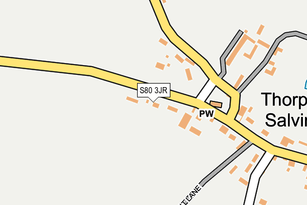 S80 3JR map - OS OpenMap – Local (Ordnance Survey)