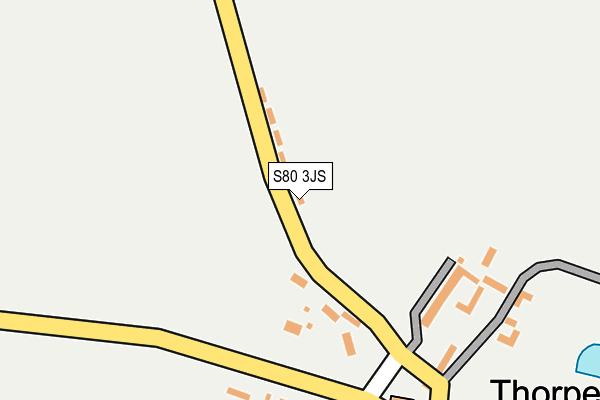 S80 3JS map - OS OpenMap – Local (Ordnance Survey)