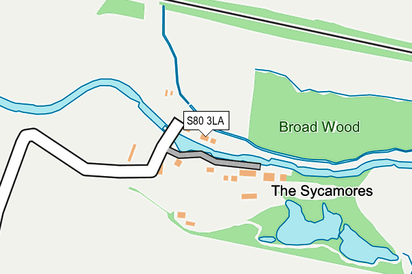 S80 3LA map - OS OpenMap – Local (Ordnance Survey)