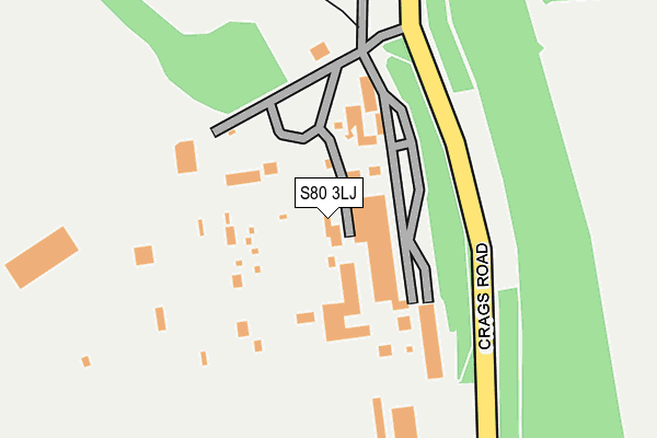 S80 3LJ map - OS OpenMap – Local (Ordnance Survey)
