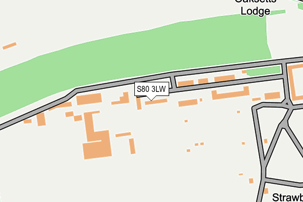 S80 3LW map - OS OpenMap – Local (Ordnance Survey)