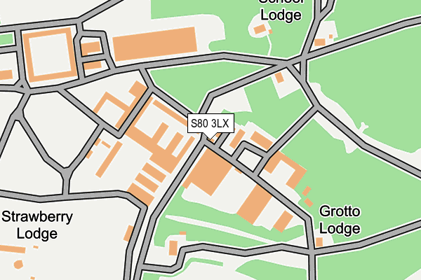 S80 3LX map - OS OpenMap – Local (Ordnance Survey)