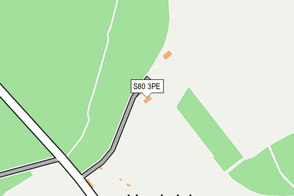 S80 3PE map - OS OpenMap – Local (Ordnance Survey)