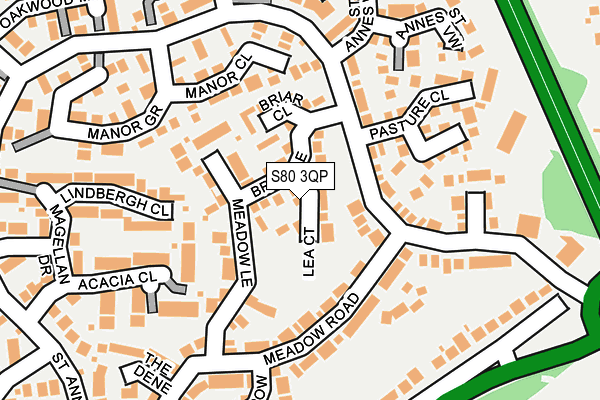 S80 3QP map - OS OpenMap – Local (Ordnance Survey)