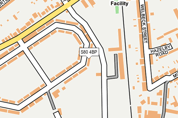 S80 4BP map - OS OpenMap – Local (Ordnance Survey)