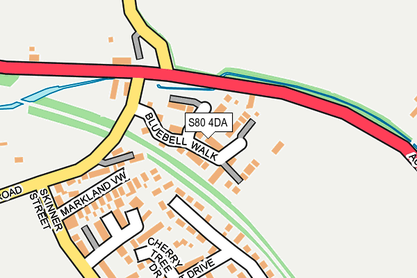 S80 4DA map - OS OpenMap – Local (Ordnance Survey)