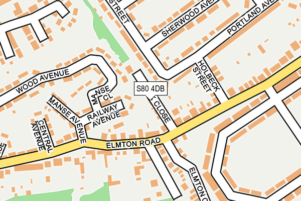 S80 4DB map - OS OpenMap – Local (Ordnance Survey)