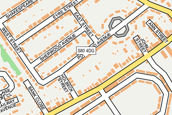 S80 4DG map - OS OpenMap – Local (Ordnance Survey)
