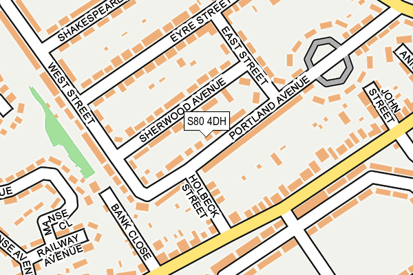 S80 4DH map - OS OpenMap – Local (Ordnance Survey)